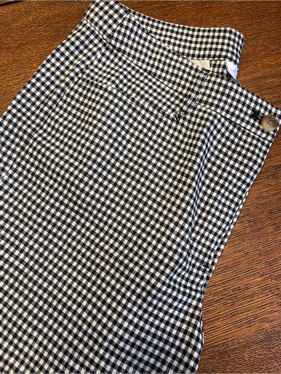 J. Jill Pants - Black & White Gingham Cropped Slacks - MT